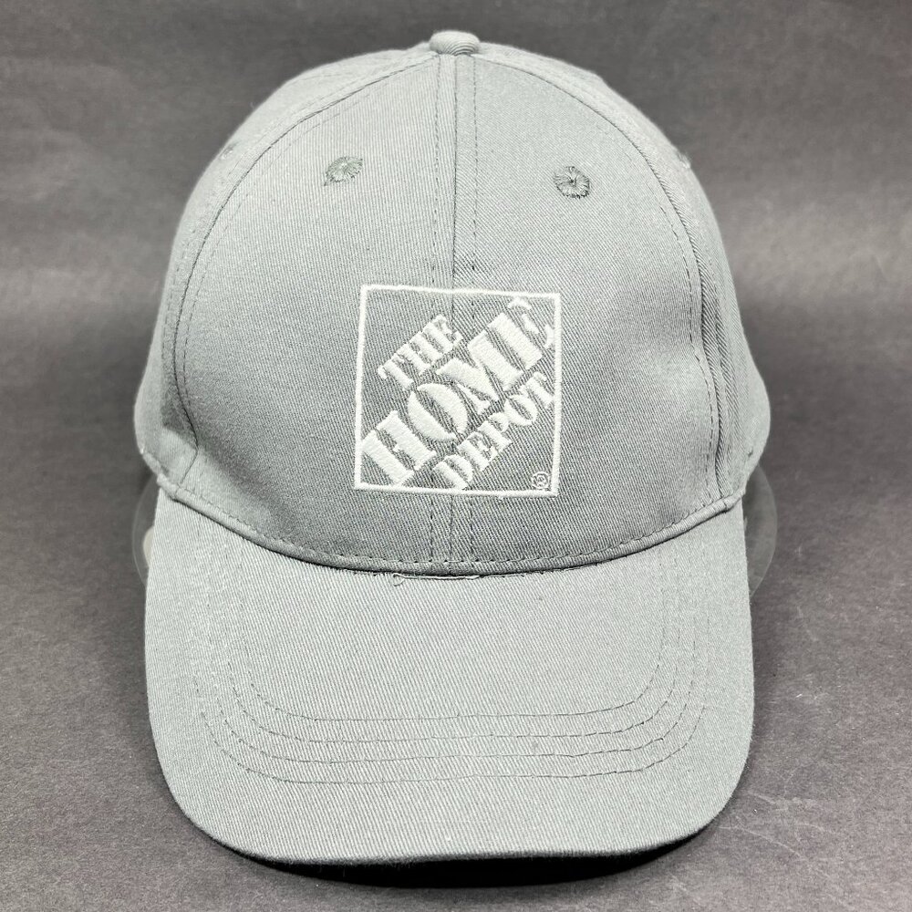 The Home Depot Strap Back Hat Cap Select Gray Logo Workwear Uniform Mens